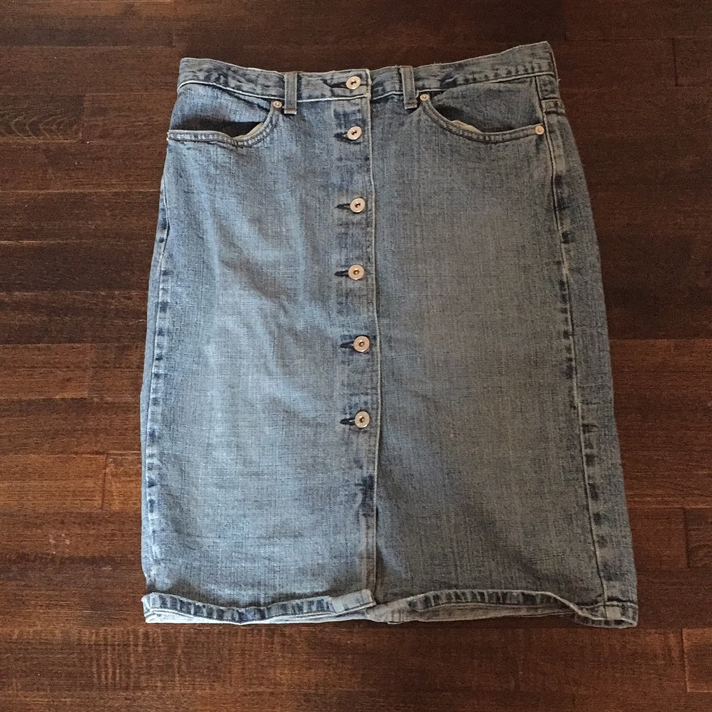 Long Denim Skirt